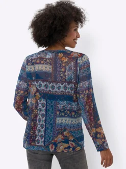 Druckbluse mit Top