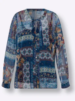 Druckbluse mit Top