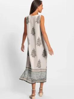 Druckkleid mit blickdichtem Futter