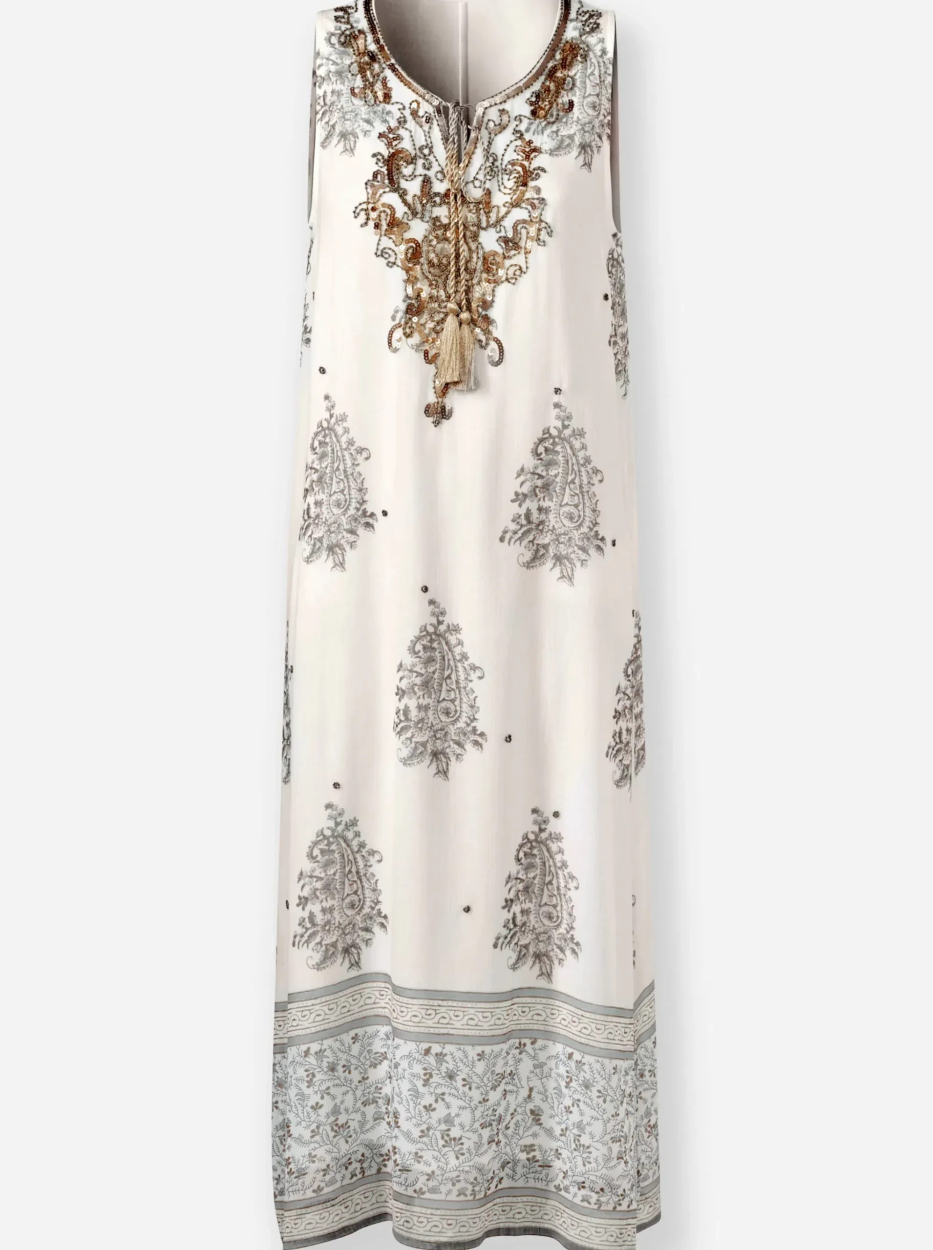Druckkleid mit blickdichtem Futter