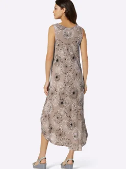 Druckkleid mit Blüten-Muster, figurumspielend
