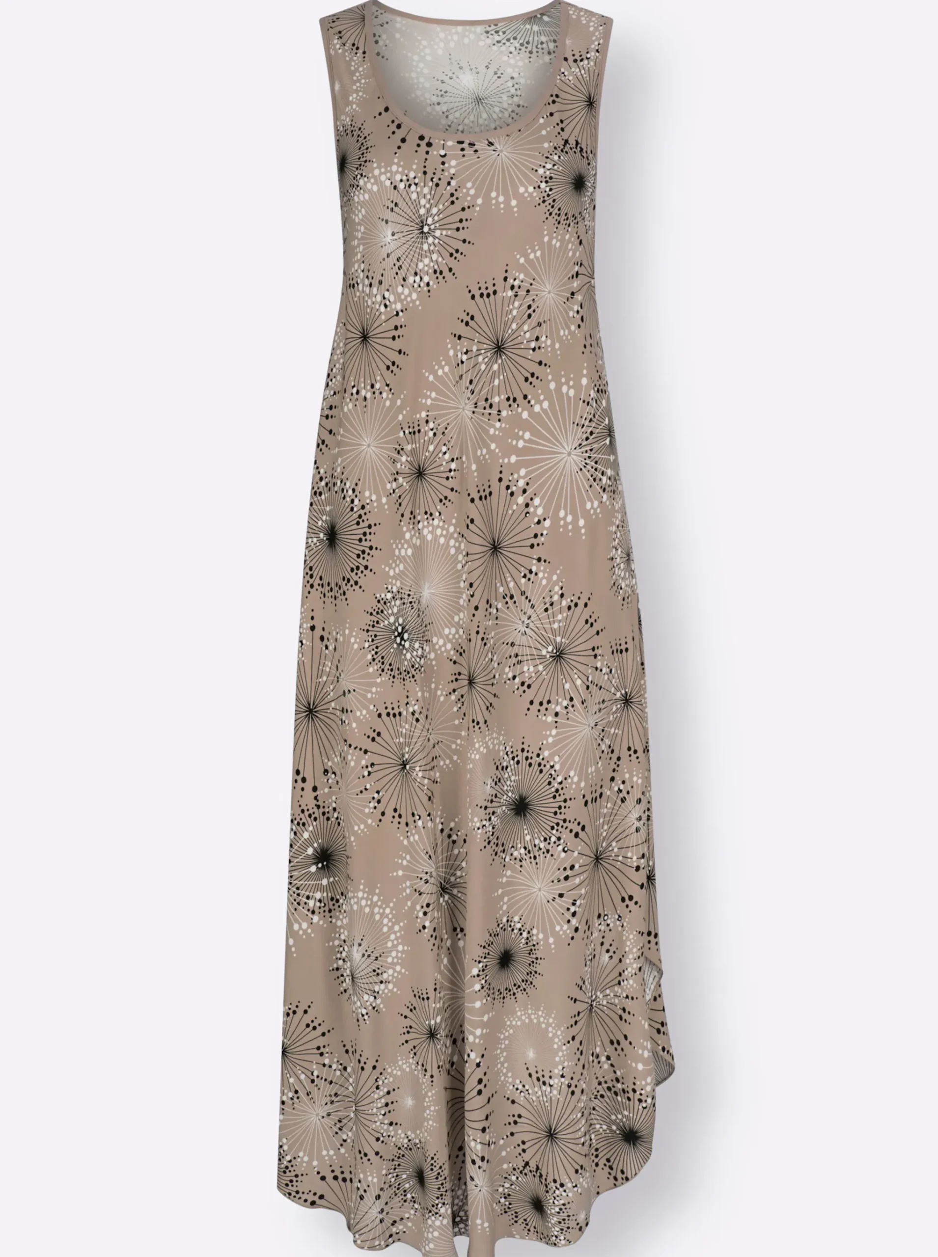 Druckkleid mit Blüten-Muster, figurumspielend