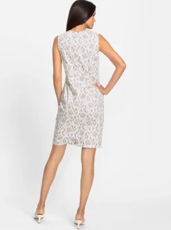 Druckkleid mit Carree-Ausschnitt