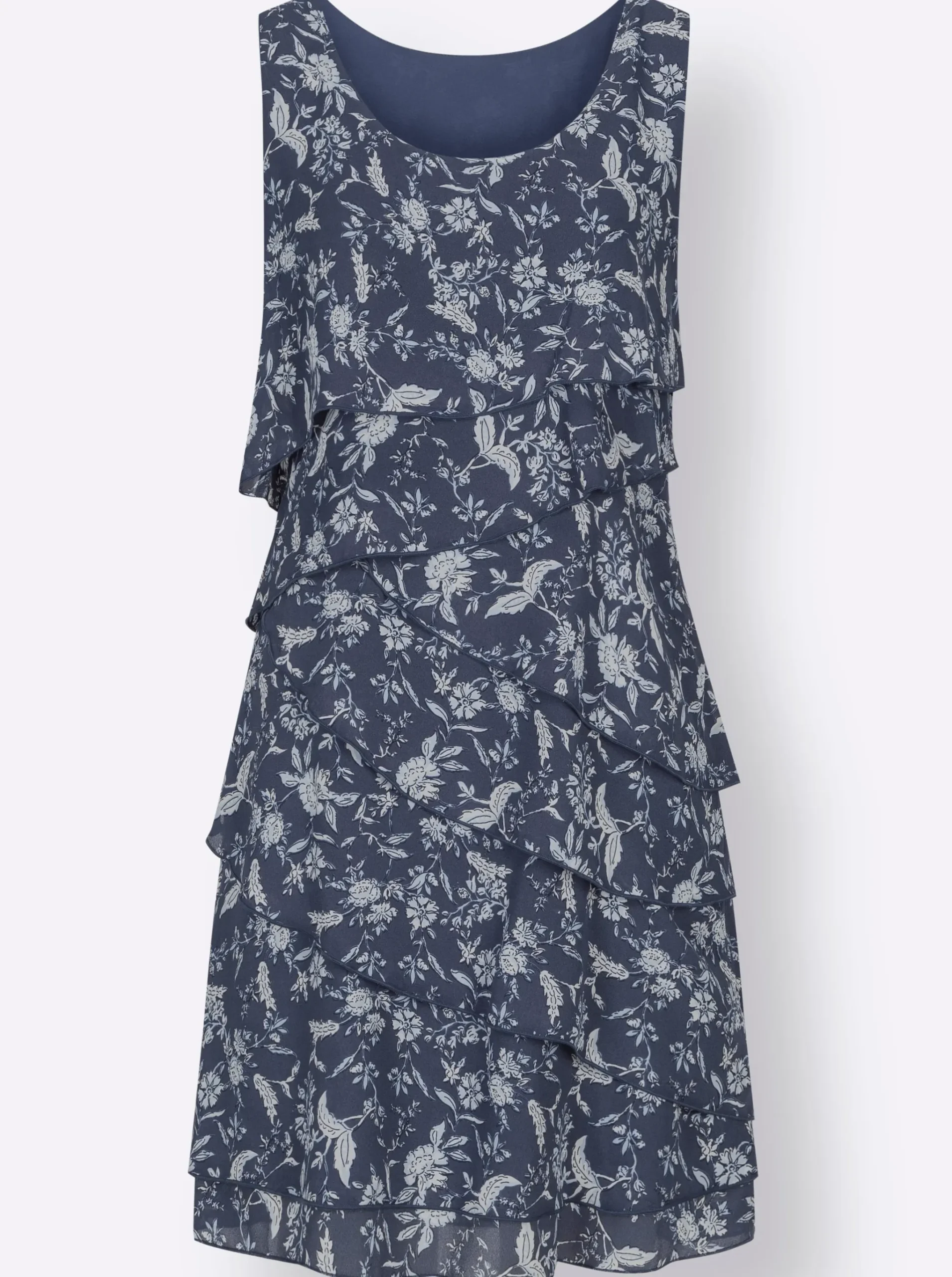 Druckkleid mit Lagen, geblümt