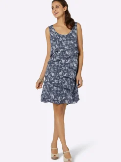 Druckkleid mit Lagen, geblümt
