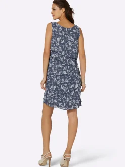 Druckkleid mit Lagen, geblümt