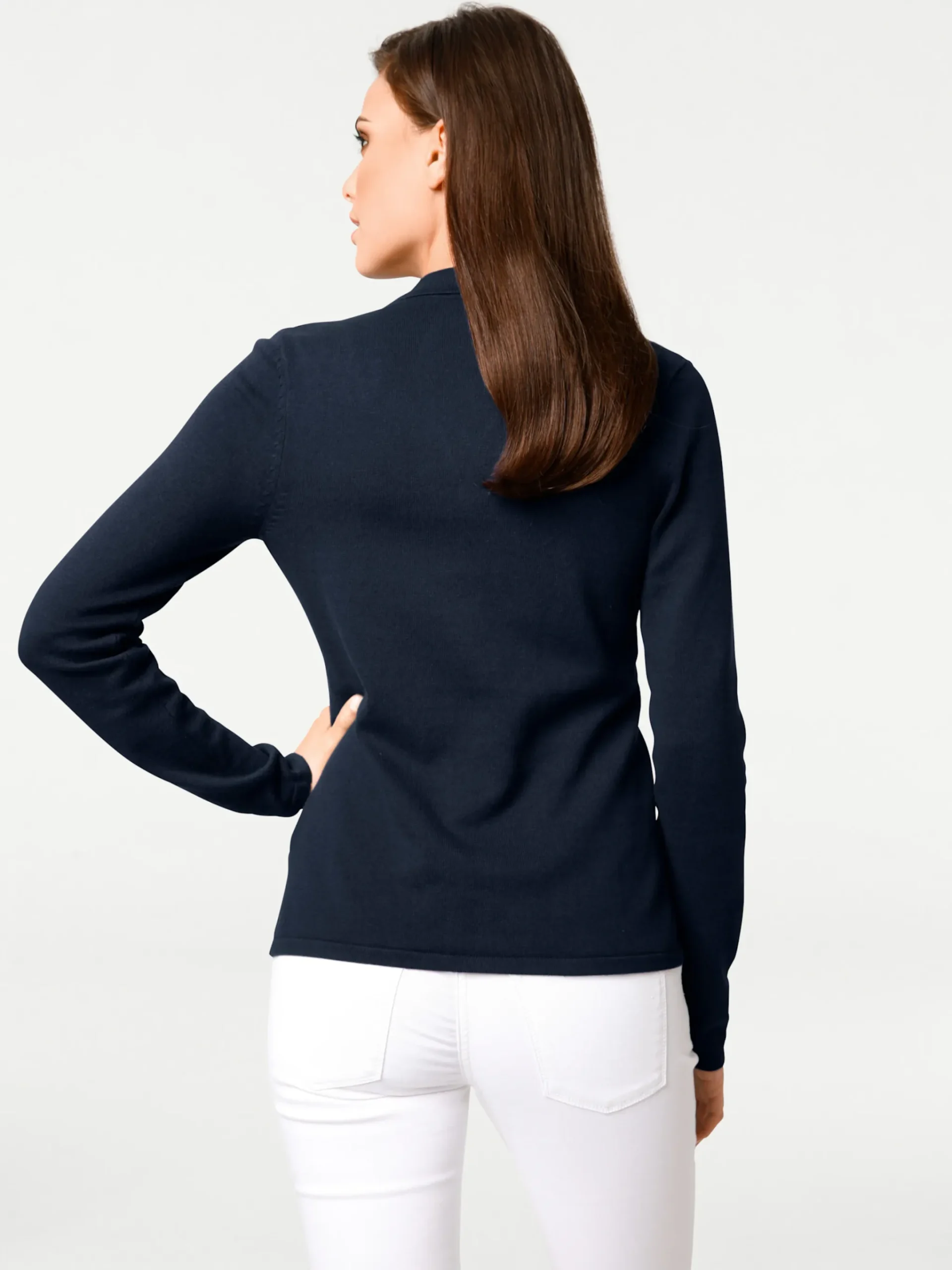 Feinstrickjacke mit Reverskragen