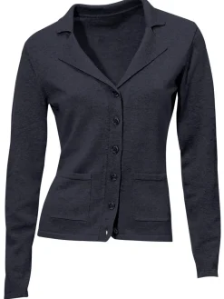 Feinstrickjacke mit Reverskragen
