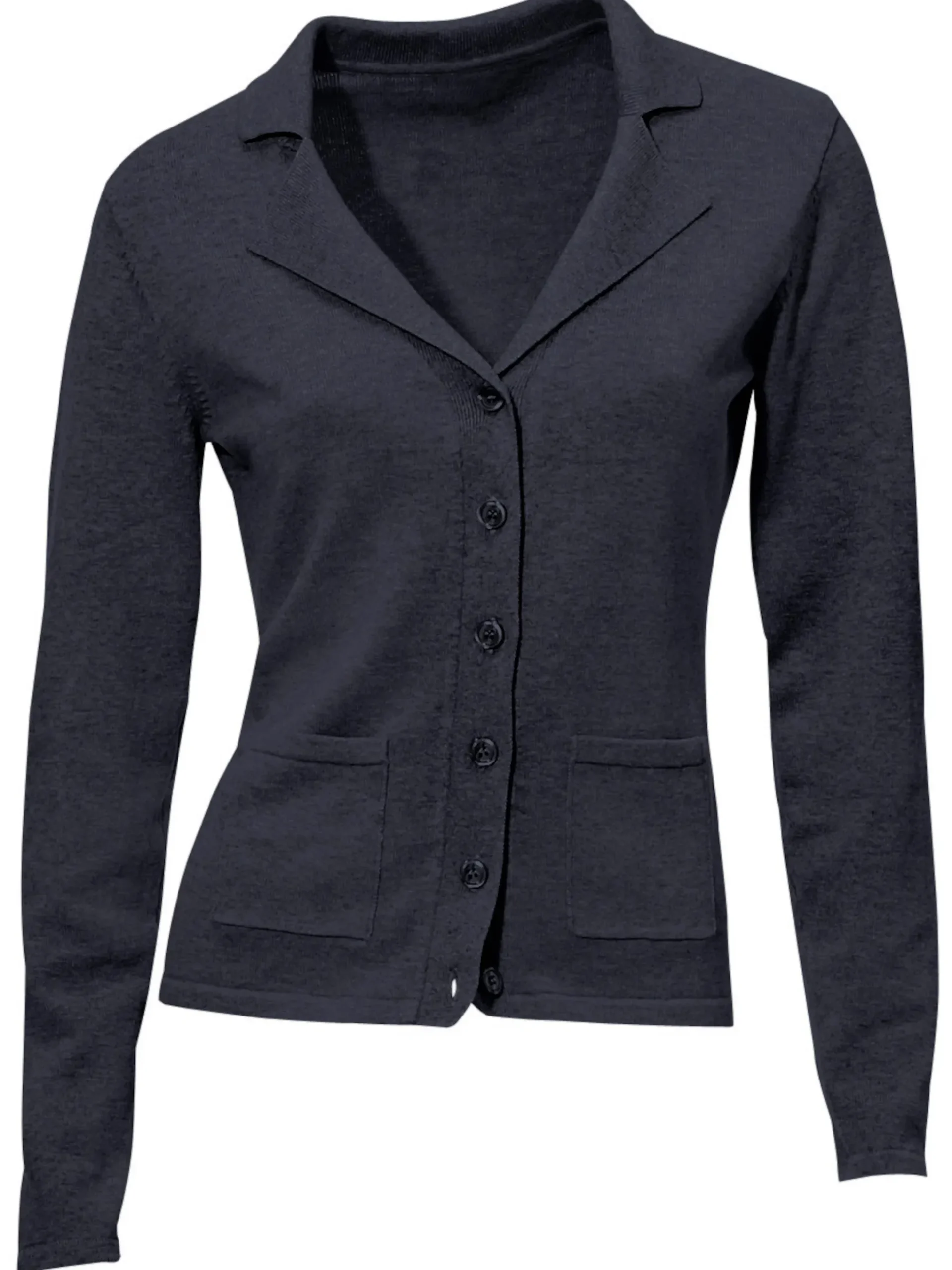 Feinstrickjacke mit Reverskragen