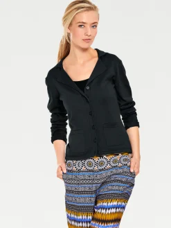 Feinstrickjacke mit Reverskragen