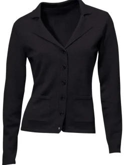 Feinstrickjacke mit Reverskragen