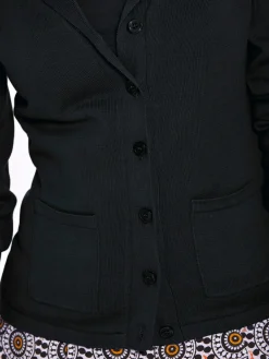 Feinstrickjacke mit Reverskragen