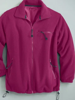 Fleecejacke mit elastischen Ärmelbündchen