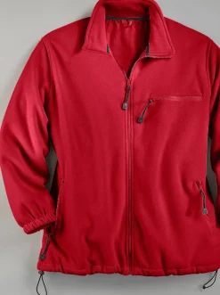 Fleecejacke mit elastischen Ärmelbündchen