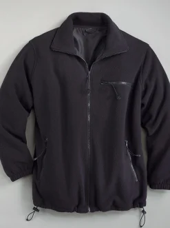 Fleecejacke mit elastischen Ärmelbündchen
