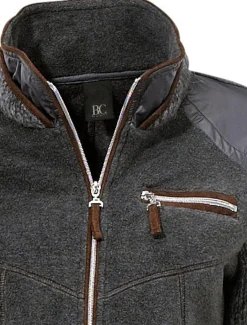 Fleecejacke mit gestrickten Ärmeln