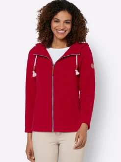Fleecejacke mit Kapuze
