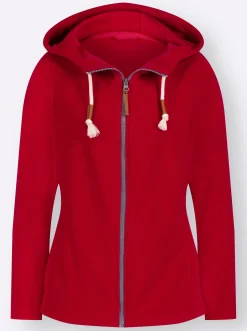 Fleecejacke mit Kapuze