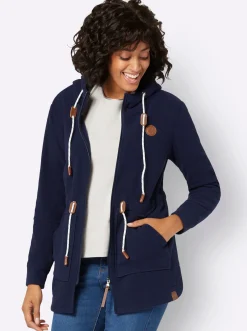 Fleecejacke mit Tunnelzug in der Taille