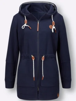 Fleecejacke mit Tunnelzug in der Taille