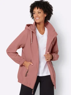 Freizeitjacke mit Lederimitat-Paspeln
