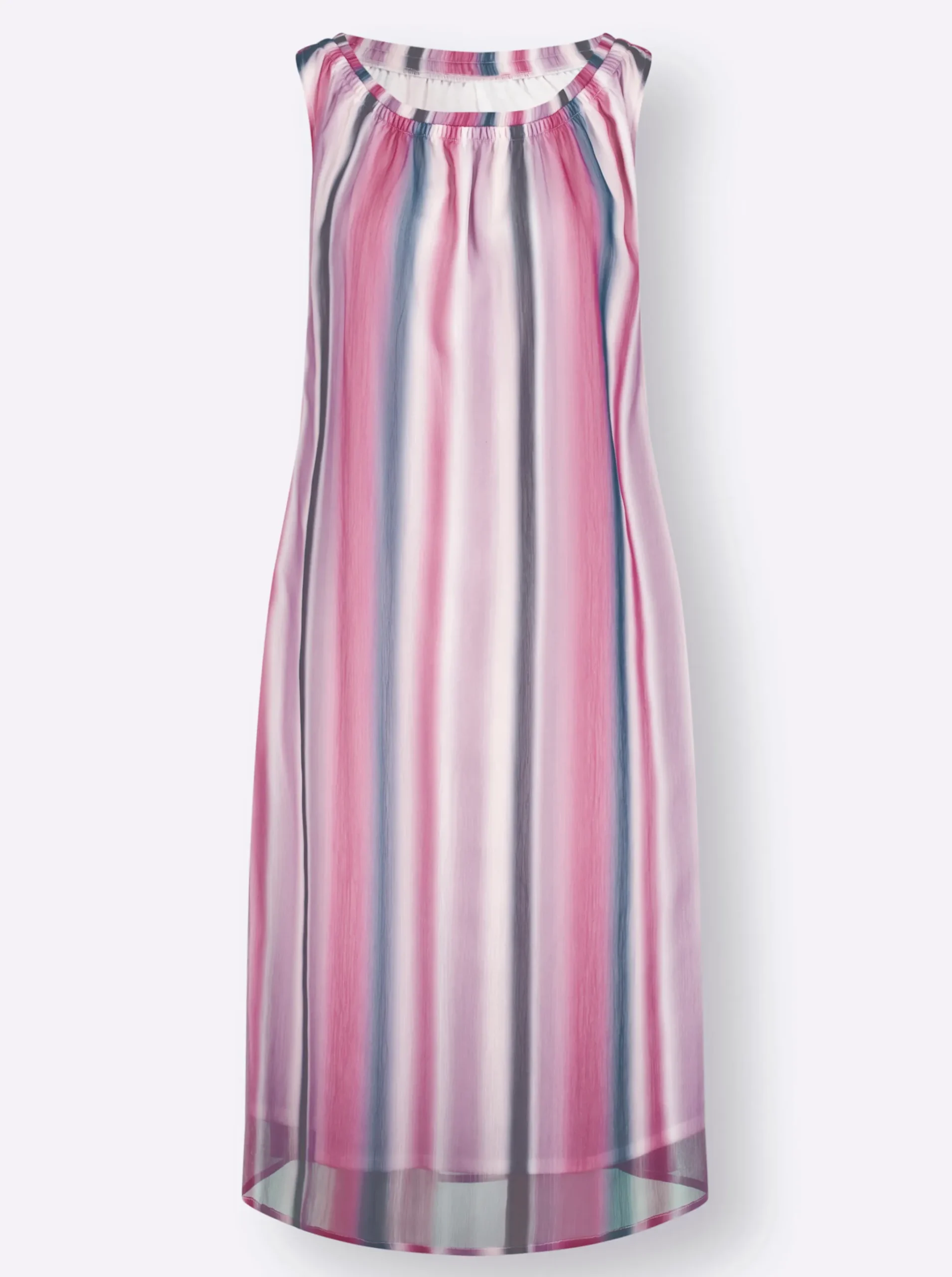 Freizeitkleid mit Farbverlauf-Streifenmuster
