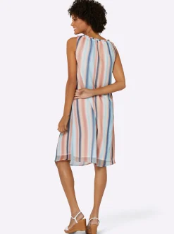 Freizeitkleid mit Farbverlauf-Streifenmuster