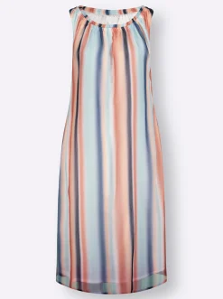 Freizeitkleid mit Farbverlauf-Streifenmuster