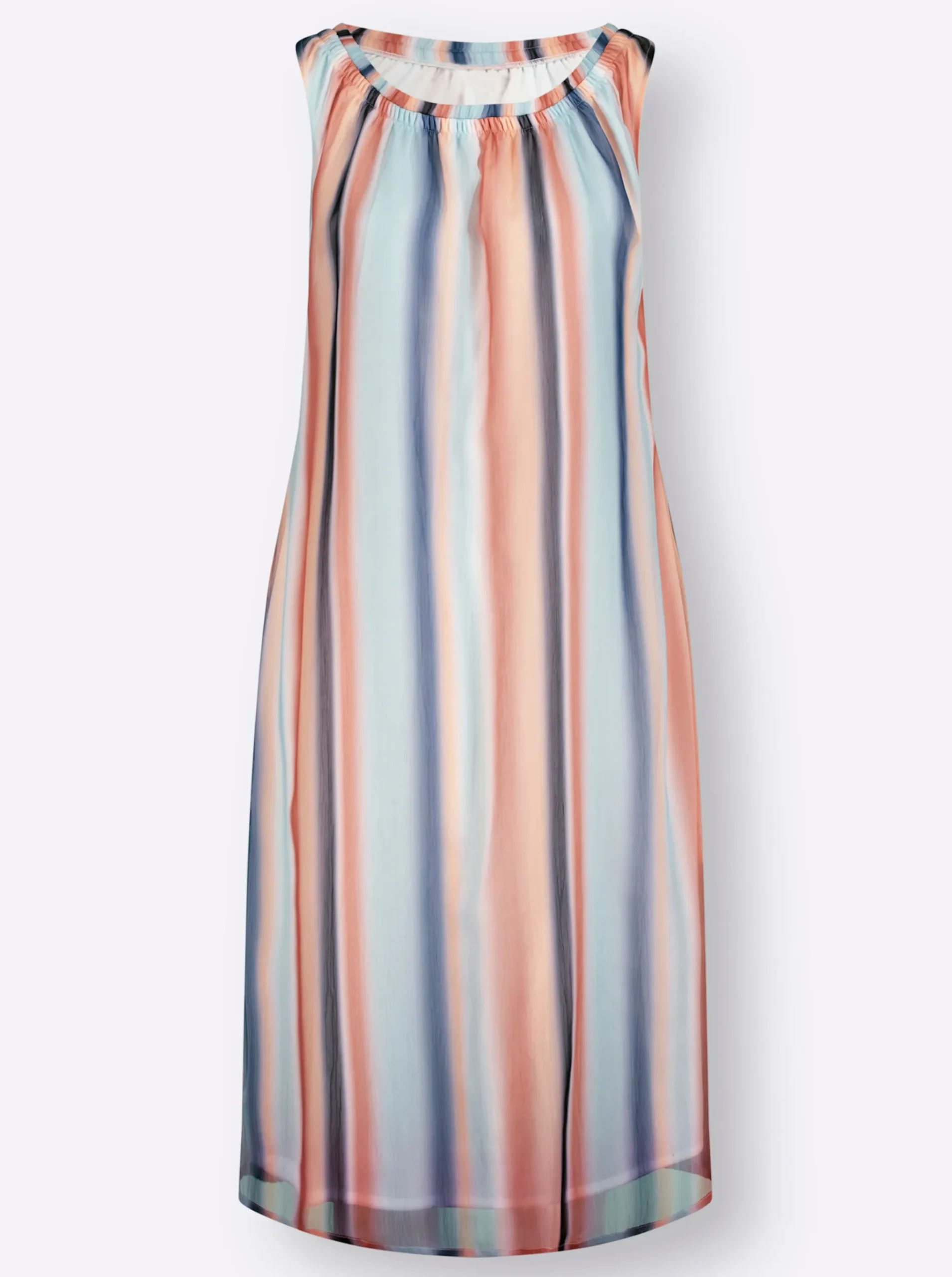 Freizeitkleid mit Farbverlauf-Streifenmuster