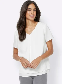 Georgettebluse mit Kellerfalte vorn
