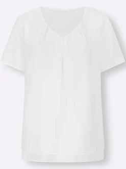 Georgettebluse mit Kellerfalte vorn