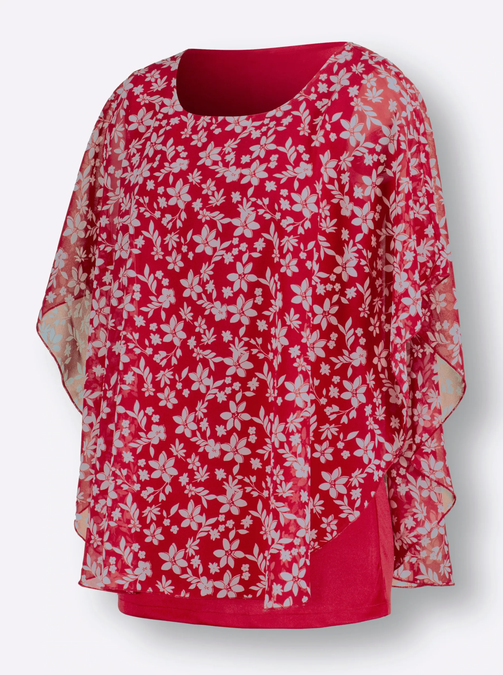 Georgettebluse mit Lagen-Look
