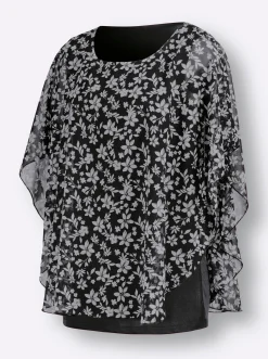Georgettebluse mit Lagen-Look
