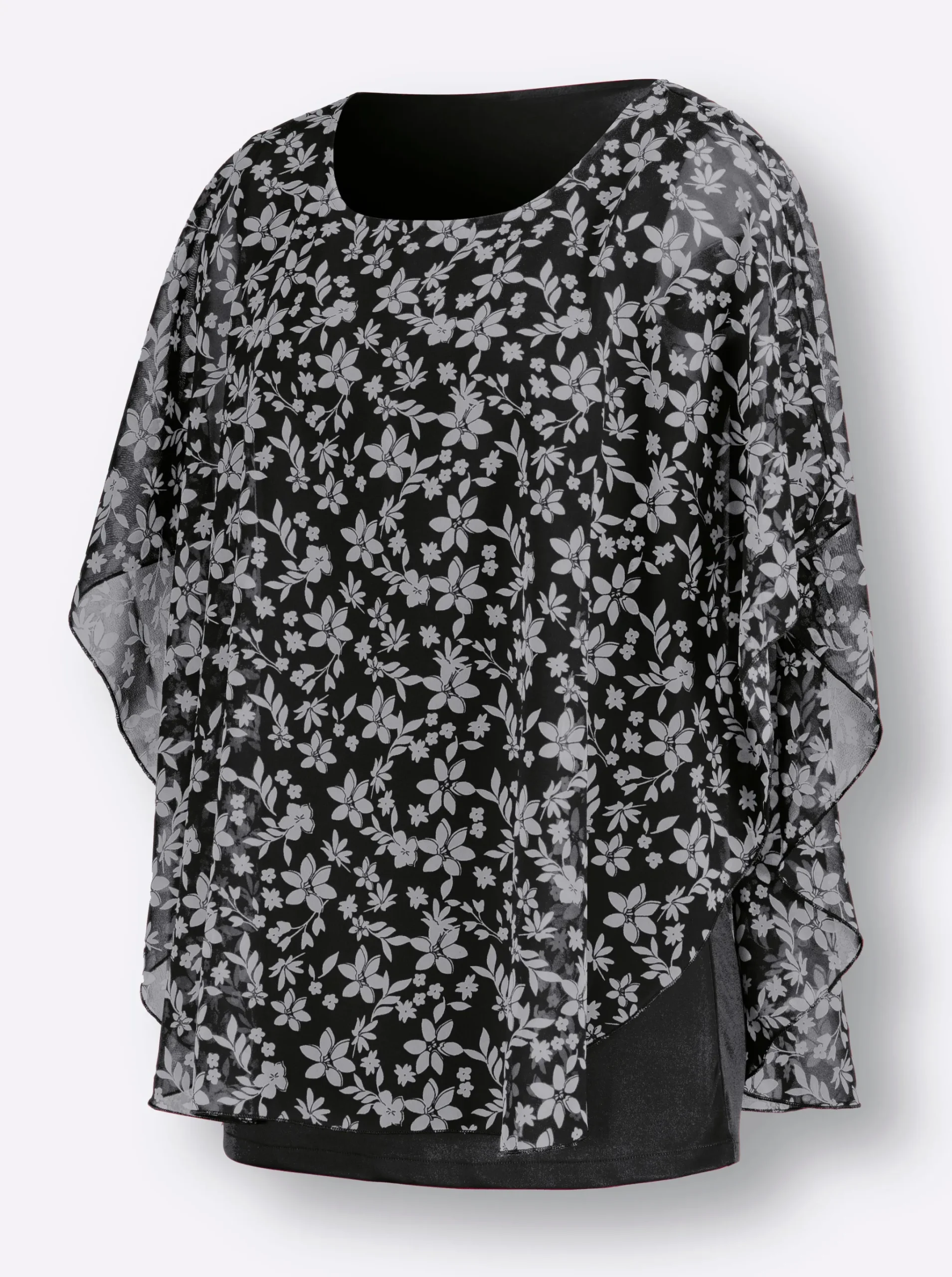 Georgettebluse mit Lagen-Look
