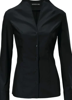 Hemdbluse mit Stehkragen