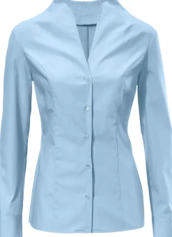 Hemdbluse mit Stehkragen