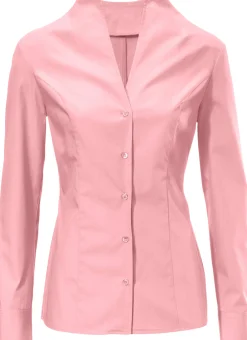 Hemdbluse mit Stehkragen