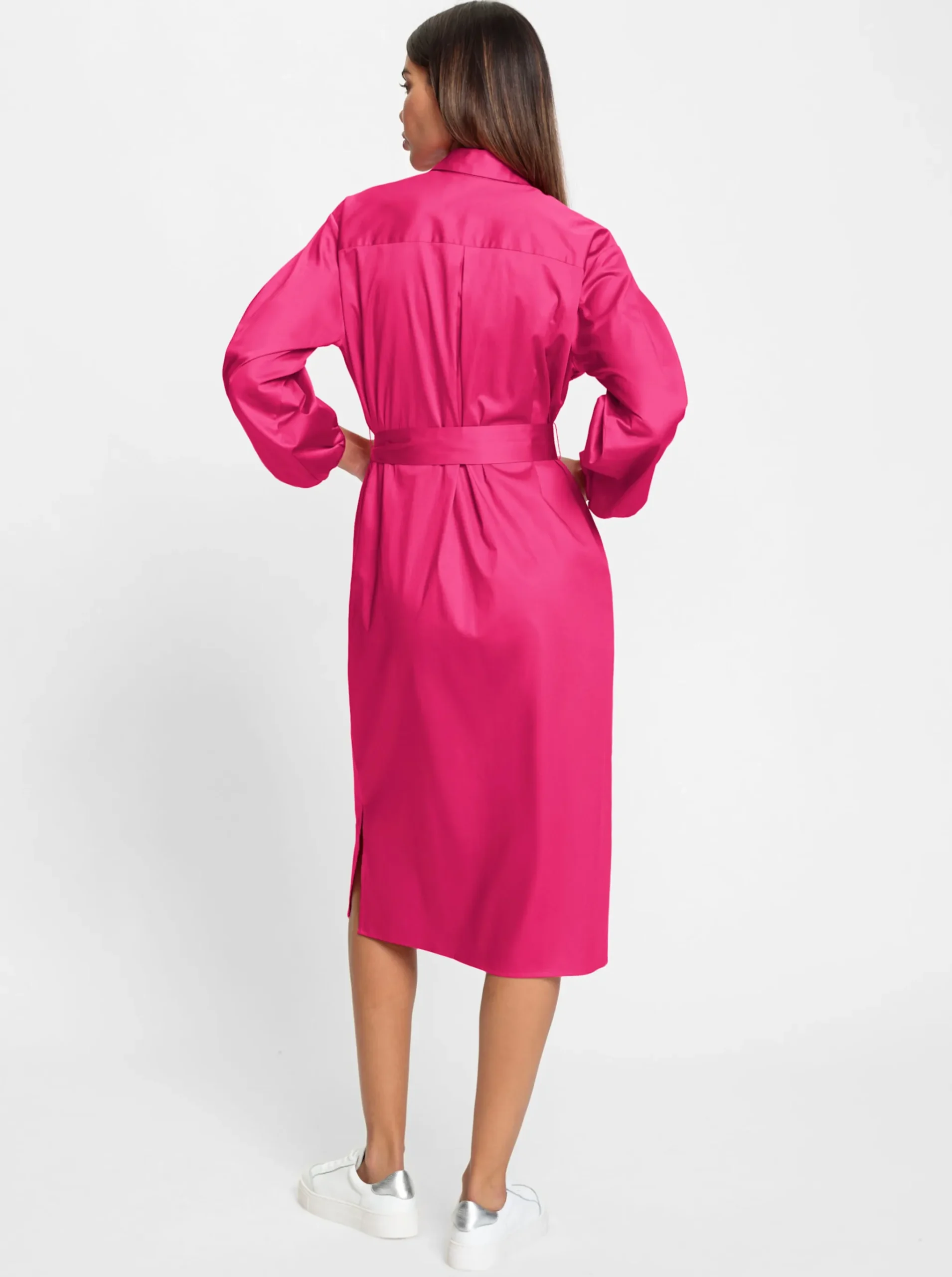 Hemdblusenkleid mit Bindegürtel