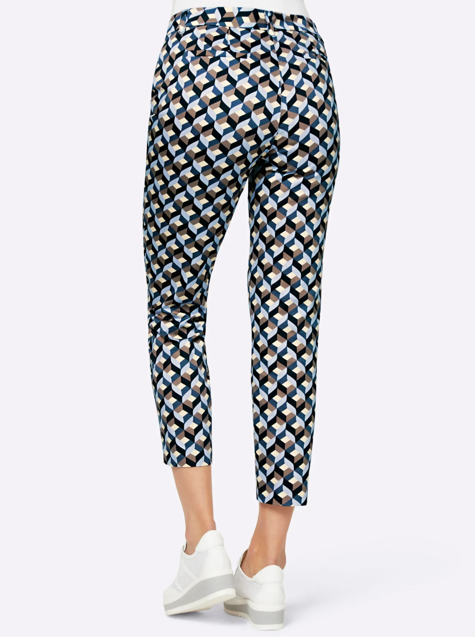 7/8-Hose mit Fake-Leistentaschen