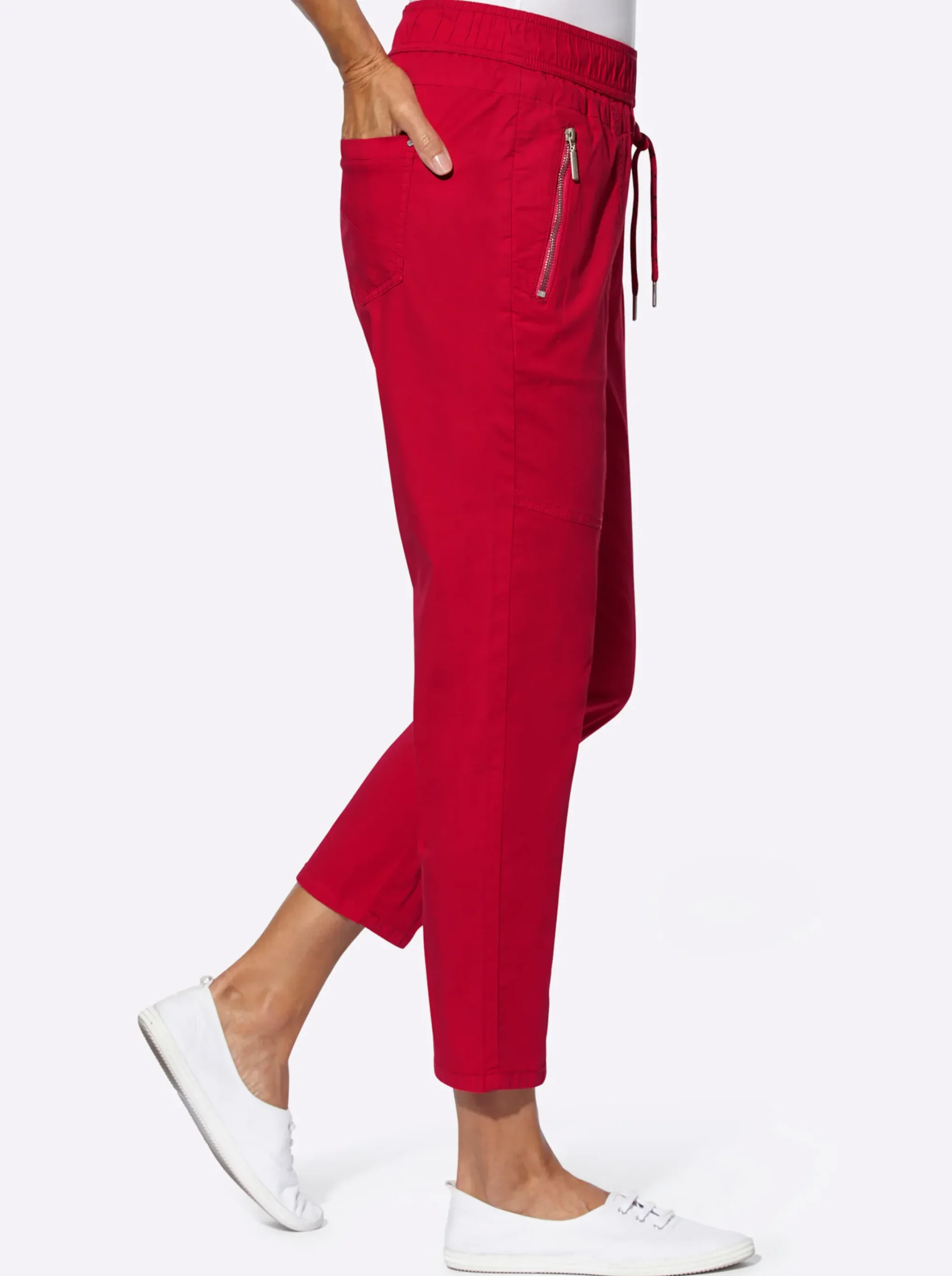 7/8-Hose mit Reißverschluss-Taschen