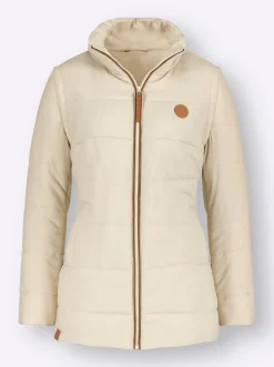 2-in-1-Jacke mit Kontrast-Futter