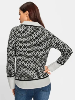2-in-1-Pullover Mit Blusen-Einsatz
