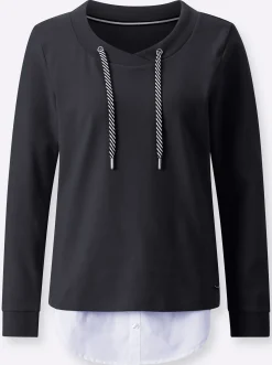 2-in-1-Shirt mit Blusensaum