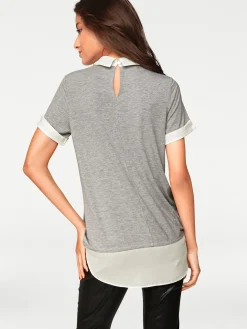 2-in-1-Shirt mit Chiffon-Einsätzen