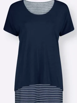 2-in-1-Shirt mit Ringel-Top