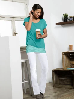 2-in-1-Shirt mit Ringel-Top