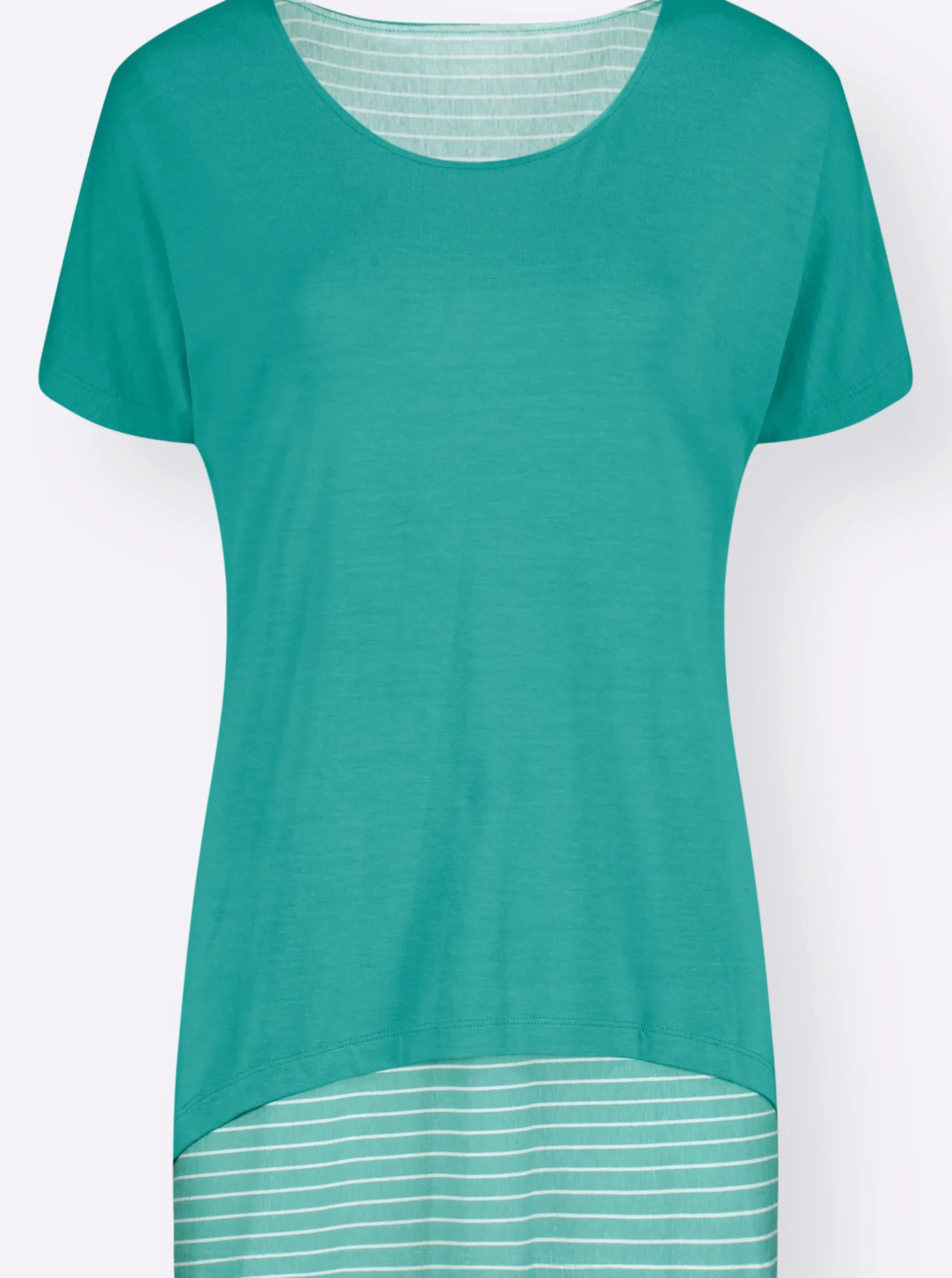 2-in-1-Shirt mit Ringel-Top