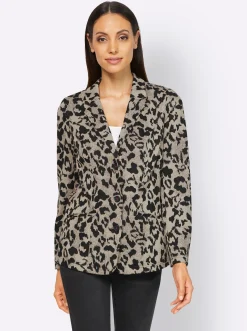 Jacquardblazer mit Animal-Dessin
