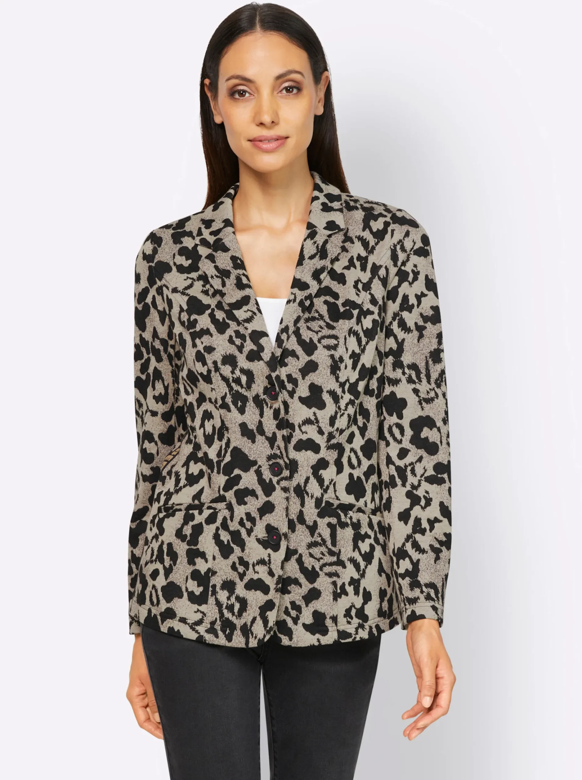 Jacquardblazer mit Animal-Dessin