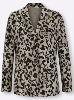 Jacquardblazer mit Animal-Dessin